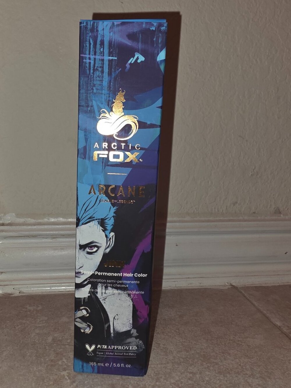 Arctic Fox-Arcane League of Legends, Jinx blue semi-permanent hair dye, 5.6 FlOz